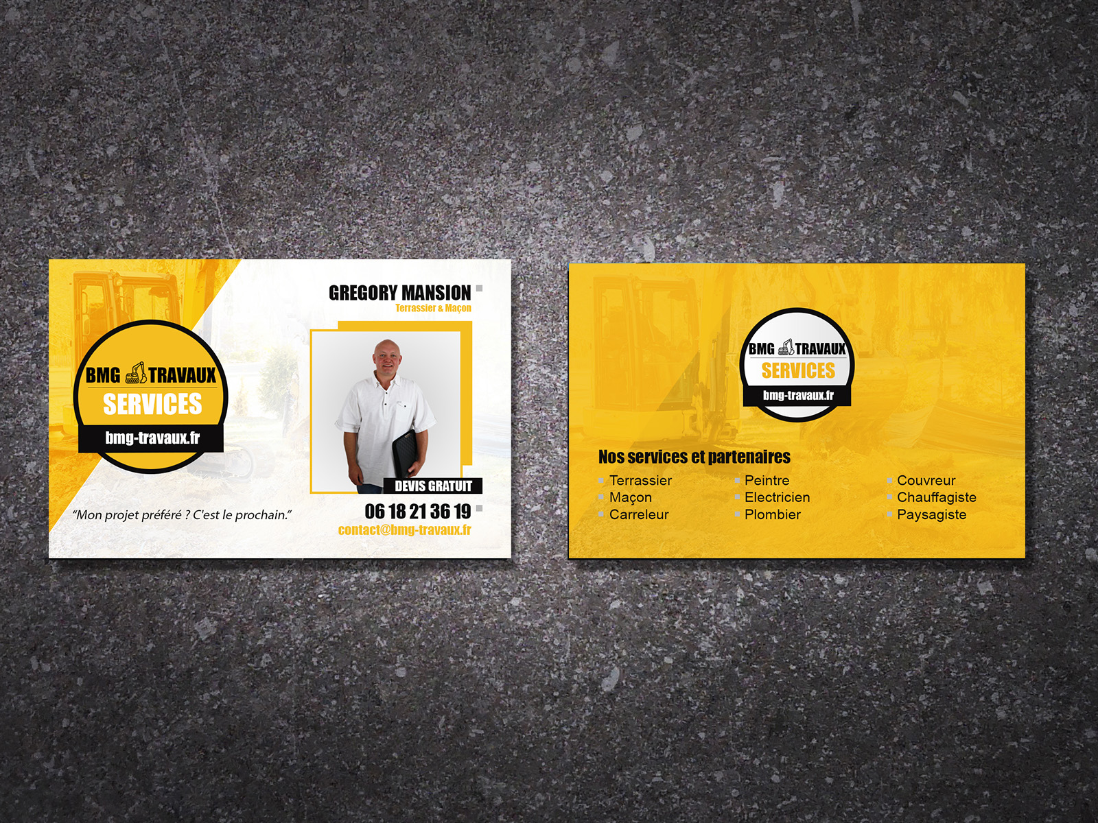 Carte de visite BMG Travaux